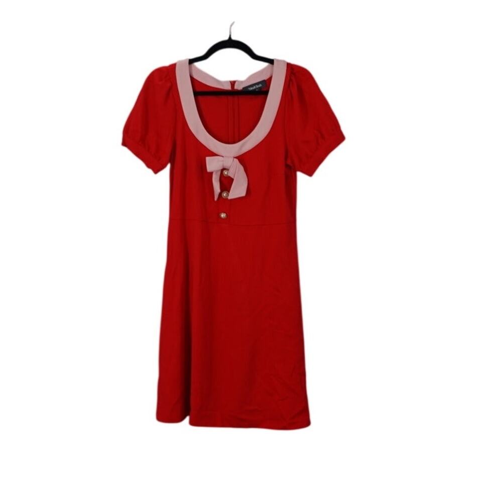 Modcloth Pink and Red A-line Dress